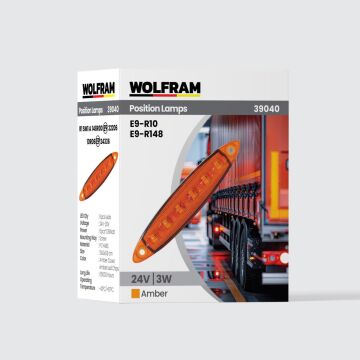 39040 YAN POZİSYON LAMBA 6 LED SARI(E)BELGELİ 24V 3W