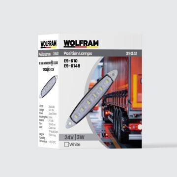 39041 YAN POZİSYON LAMBA 6 LED BEYAZ(E)BELGELİ 24V 3W