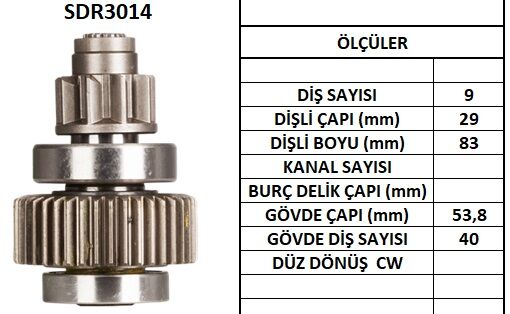 SDR3014  MARS DISLISI-9DIS  GM-ISUZU-HONDA-TO YOTA COROLLAYALE ISUZI Y.M-NKR-MAZDA KIA BESTA 818 283006990 283007170 10108180 61212
