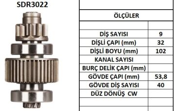 SDR3022  MARS DISLISI-9DIS ISUZU KAMYON,PICKU P BUYUK KAFAJEEP RENEGADE 1684 16739 17303 17381 5811240030 946 283001841 10109460 61211