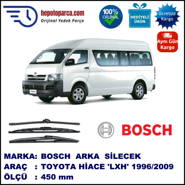 TOYOTA Hiace [LXH, RCH] 450 mm 08.1996-11.2009 BOSCH Arka Silecek