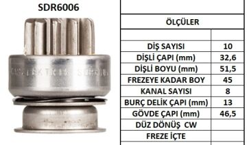 SDR6006  MARS DISLISI-10DIS MITSUBISHI L200-L 300 Y.M.FORD RANGER2.5-MAZDA B2500D 2069 1024 139541 10110240 M191T15071 M191X68071 61171