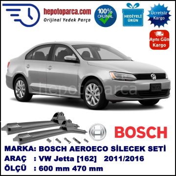 VW Jetta [162] 02.2011-..., 600 / 470 mm.  RBW  ADAPTÖRLÜ MUZ SİLECEK SETİ