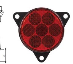 YD-D-0313 DSL0400FLR.LED YUVARLAK ARKA SİS LAMBA 9 A 9-33V.