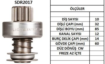 SDR2017 MARŞ DİŞLİSİ.JOHN DEERE 10 DİŞ  1194 10456455 10457056 10457167 10106291 D2053