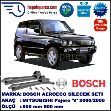 MITSUBISHI Pajero [V] 02.2000-..., 500 / 500 mm. BOSCH AEROECO Aparatlı Muz Silecek