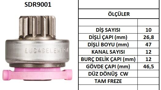 SDR9001 MARŞ DİŞLİSİ. FORD CONNET MOTOGRAFT 10DİŞ 2115 53R211350A F3RZ11350A F5RU11350RA SD353 XS6411350AA 1208 138209 10108241 74224