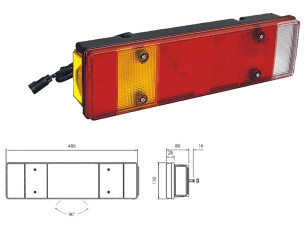 ÇERKEZ-PD800-34 STOP CAMI 7 FONKSİYONLU  93161844