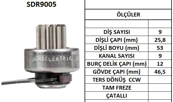 SDR9005 MARŞ DİŞLİSİ.LADA 9 DİŞ  1068 10110680 12LUC1068