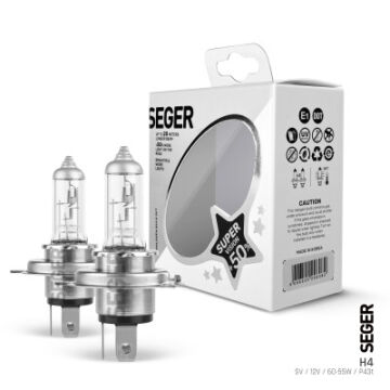 206372 H4 12V 60/55W(3.500K, +50% FAZLA IŞIK)TAKIM P43T SUPER VİSİON