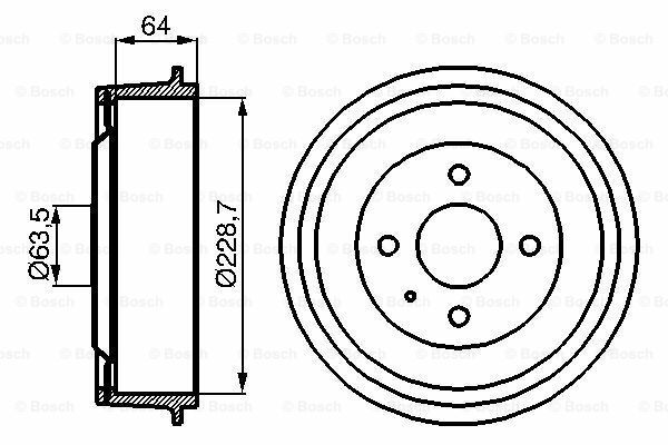 Fren Kampanası - [228,7  / 63,0  mm] Sierra 2.0i 198905 - 199302; Sierra 2.0i 198701 - 199302; Sierra 1.8 TD 198808 - 199302; Sierra 2.0 198710 - 199302; Sierra 1.6i 198910 - 199302; Sierra 1.8i 199204 - 199302; Sierra 1.8 198805 - 19930 FOR 89BB1126