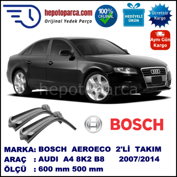 AUDI A4 [8K2; B8] 11.2007-..., 600 / 500 mm. BOSCH AEROECO Aparatlı Muz Silecek