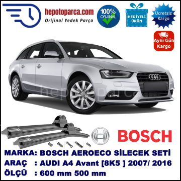 AUDI A4 Avant [8K5; B8] 11.2007-..., 600 / 500 mm. BOSCH AEROECO Aparatlı Muz Silecek