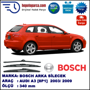AUDI A3 [8P1] 340 mm 05.2003-... BOSCH Arka Silecek