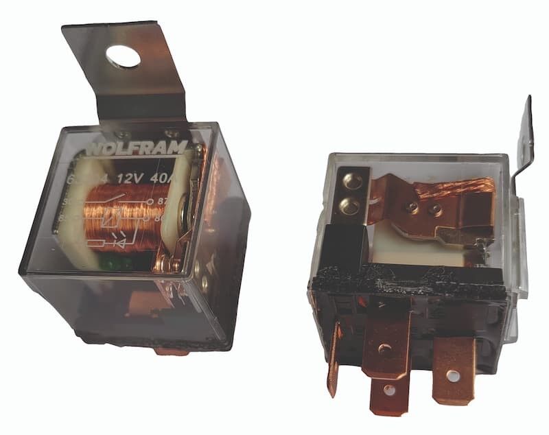 63204 12V 40W RÖLE ÇİFT PLATİNLİ ŞEFFAF 4 UÇLU ECO