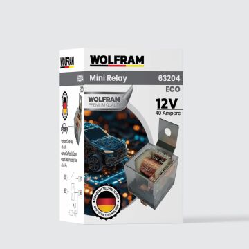 63204 12V 40W RÖLE ÇİFT PLATİNLİ ŞEFFAF 4 UÇLU ECO