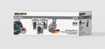 63205 12V 40W RÖLE ÇİFT PLATİNLİ ŞEFFAF 5 UÇLU ECO