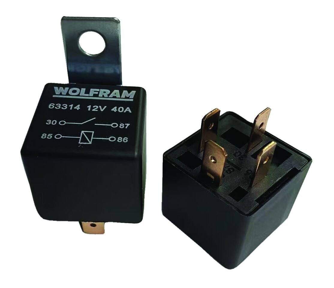 63314 12V 40W RÖLE ÇİFT PLATİNLİ ŞEFFAF 4 UÇLU PRO