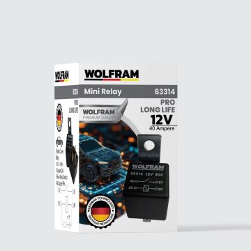 63314 12V 40W RÖLE ÇİFT PLATİNLİ ŞEFFAF 4 UÇLU PRO