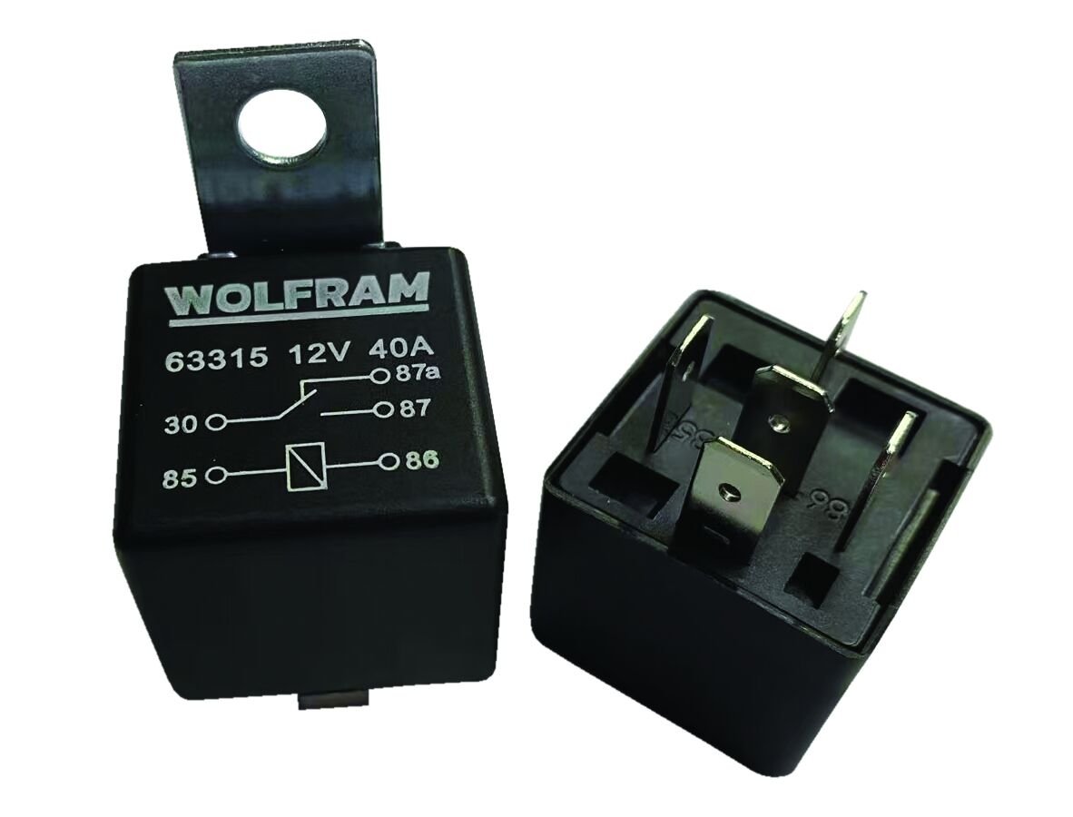 63315 12V 40W RÖLE ÇİFT PLATİNLİ ŞEFFAF 5 UÇLU PRO