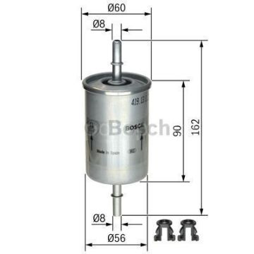 FIAT Bravo 1.6 16V (11.1998 - 09.2001) BOSCH Filtre Seti filitre