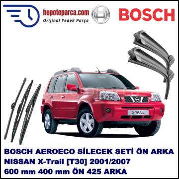 NISSAN X-Trail [T30] 06,2001-08,2007 Bosch Aeroeco Ön ve Arka Silecek Takımı