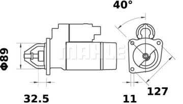 MS 257 Z1660 12V 3KW Z11 LETRİKA MAHLE ISKRA MS257 72735885 11130514500 BOSCH 0001359106  061 911 023
