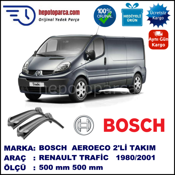 80-05.2001, 500 / 500 mm. BOSCH AEROECO Aparatlı Muz Silecek