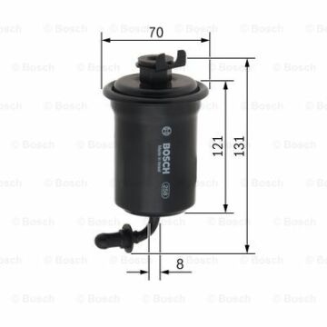 Yakıt FiltresiDAIHATSU Feroza 1.6i 16V 4WD 198810 - 199910; Feroza 1.6i 16V 4WD 199205 - 199910 DAA 2330087625000; DAA 2