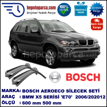 BMW X5 [E 70] 11.2006-03.2012, 600 / 500 mm. BOSCH AEROECO Aparatlı Muz Silecek