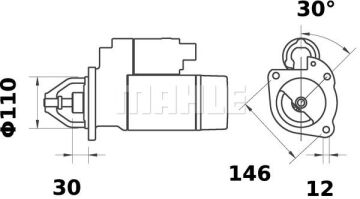 MS 334 Z1660 12V 2,70KW Z10 LETRİKA MAHLE ISKRA MS334 72735962 11130533500 BOSCH 0001362312  AL41247