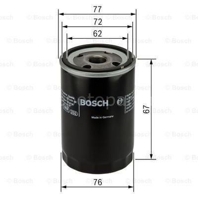 LANCIA Thesis 2.4 JTD 20V 03.2006 - 12.2009 BOSCH YAĞ FİLTRESİ filitre