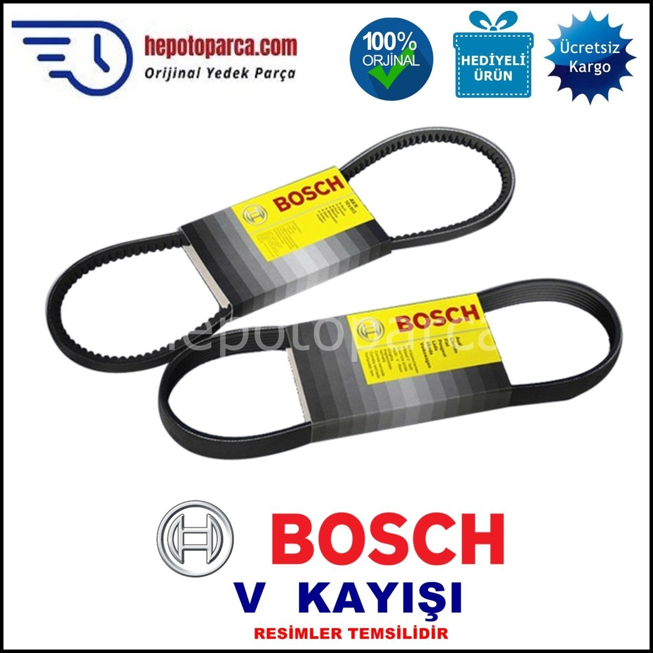 VW (VOLKSWAGEN) Passat 1.4 TSI EcoFuel 11.2008-07.2010 BOSCH VANTİLATÖR KAYIŞI