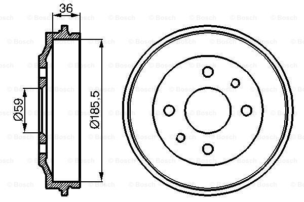 Fren Kampanası - [185,0  / 36,0  mm]RANGE ROVER Elba 1.6 i.e. 199309 - 199603; Ritmo Turbo Diesel 198512 - 198712; Prisma 1.3 198212 - 198604; Elba 1.4 i.e. 199309 - 199506; Elba 1.6 i.e. 199503 - 199612; Panda 1100 i.e.Selecta 199301 - 199703; Pan V