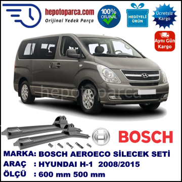 HYUNDAI H-1  03.2008-..., 600 / 500 mm. BOSCH AEROECO Aparatlı Muz Silecek