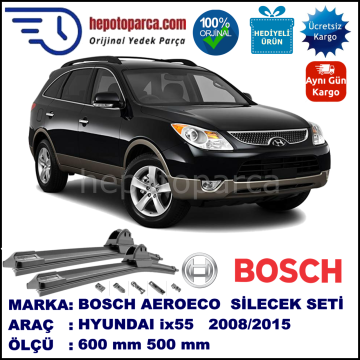 HYUNDAI ix55 [EN] 09.2008-..., 600 / 500 mm. BOSCH AEROECO Aparatlı Muz Silecek