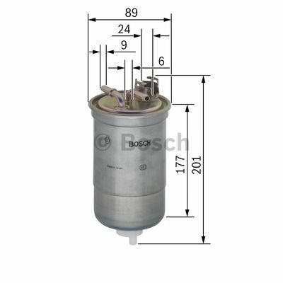 Yakıt FiltresiVW (VOLKSWAGEN) Golf III 1.9 TD 199208 - 199807; Golf III 1.9 TDI 199409 - 199808; Jetta 1.9 TDI 199308 - 199908; Jetta 1.9 TDI 199508 - ; Jetta TD 1.9 199208 - 199807 VWW 1H0127401E