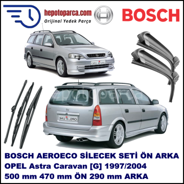 OPEL Astra Caravan [G] 09,1997-06,2004 Bosch Aeroeco Ön ve Arka Silecek Takımı