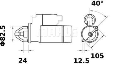 MS 279 Z1660 24V 3,20KW Z9 LETRİKA MAHLE ISKRA MS279 72735907 11130585500   563R 058 0