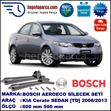 KIA Cerato [TD] 12.2008-..., 600 / 500 mm. BOSCH AEROECO Aparatlı Muz Silecek