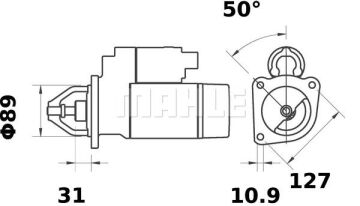 MS 108 Z1660 12V 3,70KW Z9 LETRİKA MAHLE ISKRA MS108 72735736 11130619500 BOSCH 0011365004  C000900060140