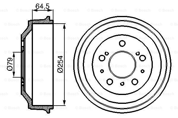 Fren Kampanası [254,1 / 97,6 mm]PEUGEOT Boxer 2.5 Diesel 199402 - 200202; Jumper 2.5 Diesel 199402 - 200202; Boxer 2.0i 199402 - 200202; Boxer 2.5 TDi 199610 - 200202; Jumper 2.5 TDi 199610 - 200202; Boxer 2.5 Diesel Turbo 199402 - 200202;  PEU 42473