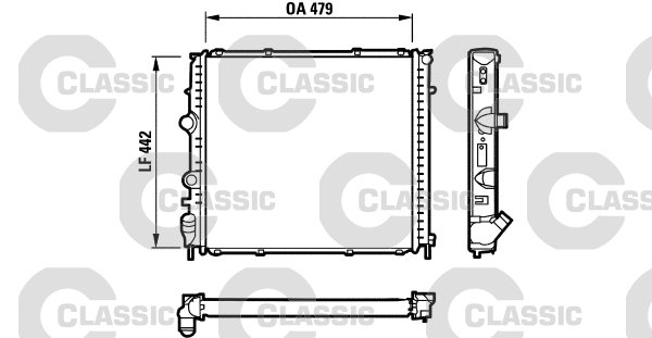 231910 CLASSIC-RADYATÖR RENAULT KANGOO 7700304932