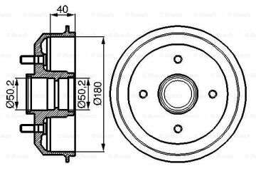 Fren Kampanası [180*40mm]FORD Fiesta 1.25i 16V 199511 - 200212; Ka 1.3i 199609 - 200210; Fiesta 1.3i 199511 - 200212; Ka 1.3i 200210 - 200809; Escort 1.6i 16V 199501 - 200109; Fiesta 1.1 198903 - 199612; Escort 1.6i 16V Turnier 19 MAZ 1E0126251A; MAZ