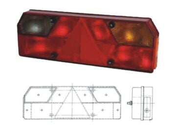 ÜÇGENLİ MEGA STOP KONNEKTÖRLÜ FÜME  SOL