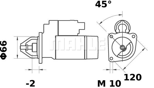 MS 150 Z1660 12V 1,70KW Z11 LETRİKA MAHLE ISKRA MS150 72735778 11130642500 BOSCH 0011110017  91 040 098