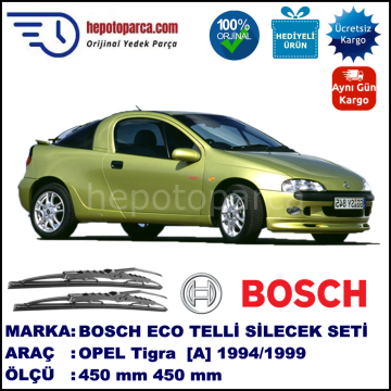 OPEL Tigra [A] 09.94-08.99 450 / 450 mm. BOSCH ECO Telli Silecek 2'li Takım
