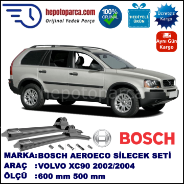 VOLVO XC90  10.2002-07.2004, 600 / 500 mm. BOSCH AEROECO Aparatlı Muz Silecek