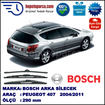 PEUGEOT 407 SW [D2] 290 mm 05.2004-02.2011 BOSCH Arka Silecek