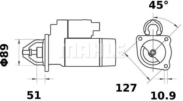MS 418 Z1660 12V 2,70KW Z10 LETRİKA MAHLE ISKRA MS418 72736046 11131997500 BOSCH 0001362321  A186180